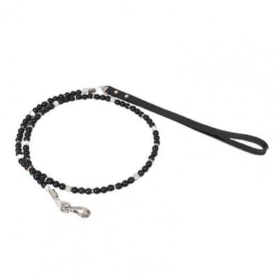 Pet Traction Leash Faux Pearls Decor Αντιδιαφυγής Faux Leather Pet Dogs Cats Σχοινί έλξης για μεσαίου μεγέθους σκύλους