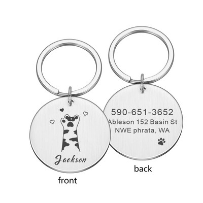 Etichetă cu nume de identificare de pisică gravată pentru câine, gravură gratuită personalizată, pandantiv personalizat, colier pentru câine, cod pentru guler de pisică, accesoriu pentru cățeluș