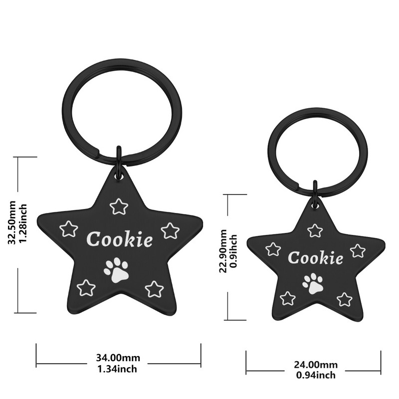 Etichetă de identificare pentru câine de companie gravată gratuit Etichetă de identificare personalizată pentru cățeluș de pisică Accesorii pentru guler pentru câini de companie personalizate Etichete cu nume anti-pierdute pentru câini pandantiv