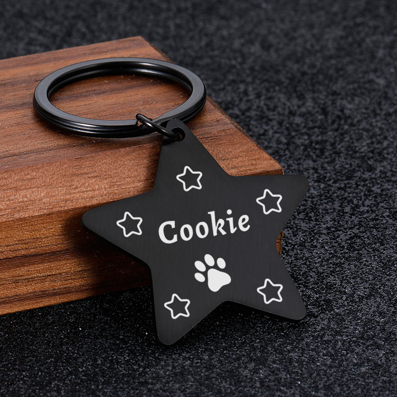 Etichetă de identificare pentru câine de companie gravată gratuit Etichetă de identificare personalizată pentru cățeluș de pisică Accesorii pentru guler pentru câini de companie personalizate Etichete cu nume anti-pierdute pentru câini pandantiv