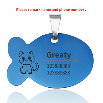 Идентификационен номер на котка Персонализиран нашийник Етикет за домашен любимец Гравирано име Телефонен адрес за кученце Висулка Персонализиран медал против изгубен печат Аксесоари за кучета