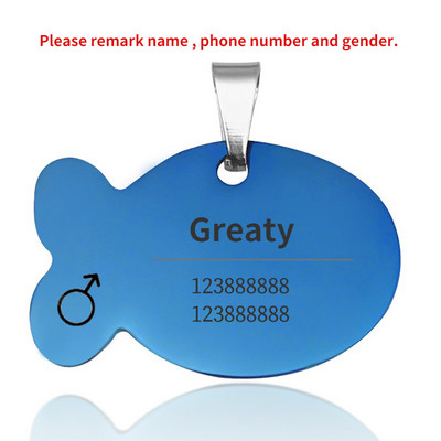 Etichetă de identificare pentru pisică Guler personalizat Etichetă pentru animale de companie Nume gravat Adresă de telefon pentru pandantiv cățel Medalie personalizată cu imprimare anti-pierdere Accesorii pentru câini