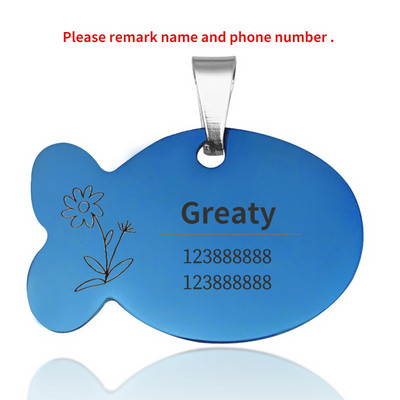 Etichetă de identificare pentru pisică Guler personalizat Etichetă pentru animale de companie Nume gravat Adresă de telefon pentru pandantiv cățel Medalie personalizată cu imprimare anti-pierdere Accesorii pentru câini