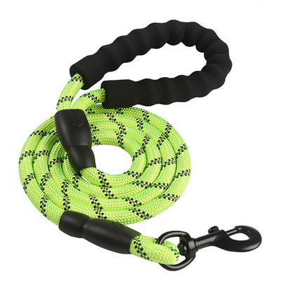 Eriti tugev helkurnöör, vahupolsterdatud käepidemega jalutusrihm 5 jalga 150 cm