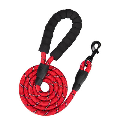 Eriti tugev helkurnöör, vahupolsterdatud käepidemega jalutusrihm 5 jalga 150 cm