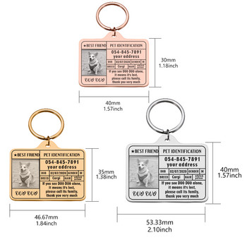 Етикети за нашийник за кучета Персонализиран етикет за идентификация на домашен любимец Персонализирана информация Етикет за сбруя за кучета Котки нашийници Етикети Домашни любимци Лабрадор Аксесоари