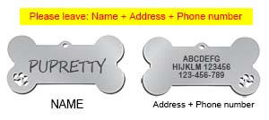 Προσωποποιημένη ετικέτα ταυτότητας κατοικίδιων, δωρεάν χαραγμένο μπρελόκ για γάτα κουτάβι σκύλου Κρεμαστό μπρελόκ Κρεμαστό μπρελόκ Bone Paw Bone κατοικίδιο ζώο