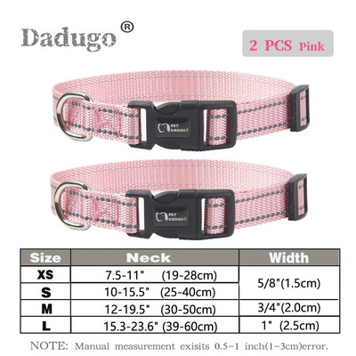 Reflection Dog Collar 2 τεμαχίων Σετ Ρυθμιζόμενο Υψηλής ποιότητας Κολάρο για κατοικίδια Μικρό Medium Medium Large Dog German Shepherd