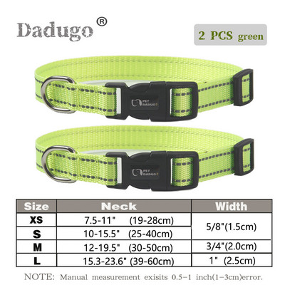 Reflection Dog Collar 2 τεμαχίων Σετ Ρυθμιζόμενο Υψηλής ποιότητας Κολάρο για κατοικίδια Μικρό Medium Medium Large Dog German Shepherd