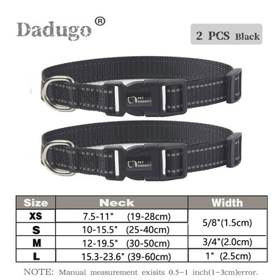 Reflection Dog Collar 2 τεμαχίων Σετ Ρυθμιζόμενο Υψηλής ποιότητας Κολάρο για κατοικίδια Μικρό Medium Medium Large Dog German Shepherd