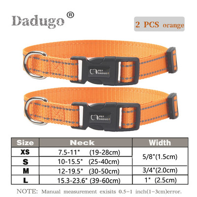 Reflection Dog Collar 2 τεμαχίων Σετ Ρυθμιζόμενο Υψηλής ποιότητας Κολάρο για κατοικίδια Μικρό Medium Medium Large Dog German Shepherd