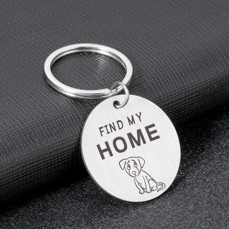 Animale de companie personalizate Pisici Câini Etichete de identificare Găsește-mi casa cu plăcuță de identificare pentru animale de companie pandantiv Nume gravat Tel pentru pisică Cățeluș Accesorii pentru guler