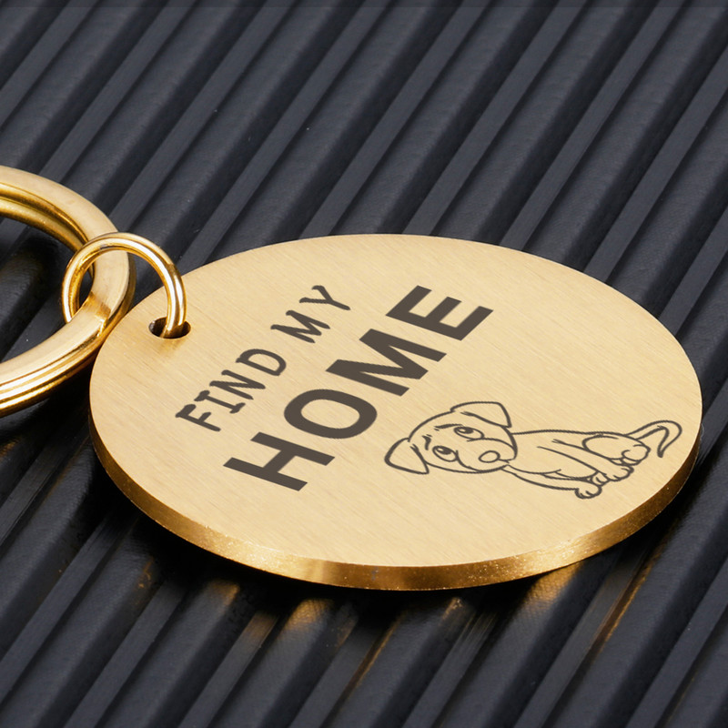 Animale de companie personalizate Pisici Câini Etichete de identificare Găsește-mi casa cu plăcuță de identificare pentru animale de companie pandantiv Nume gravat Tel pentru pisică Cățeluș Accesorii pentru guler