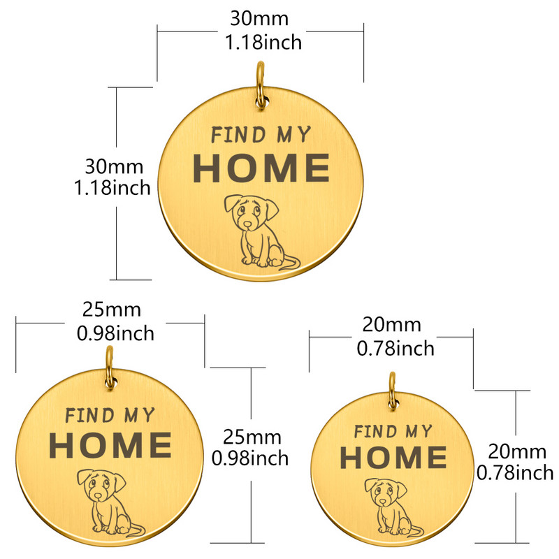 Animale de companie personalizate Pisici Câini Etichete de identificare Găsește-mi casa cu plăcuță de identificare pentru animale de companie pandantiv Nume gravat Tel pentru pisică Cățeluș Accesorii pentru guler