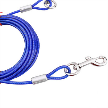 3 м кабел за връзване на кучета Стоманено телено въже Кабел за връзване за кучета Тежък кабел за връзване на домашни любимци Аксесоари за къмпинг на открито за кучета