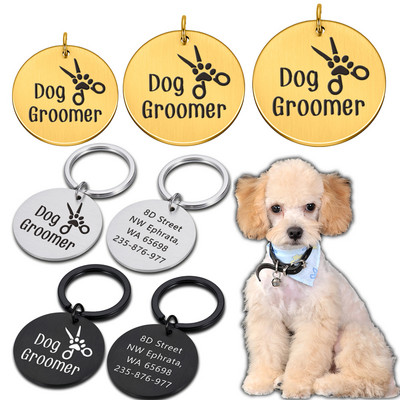 Etichetă de identificare pentru câine de companie Etichetă de identificare personalizată pentru cățeluș de pisică, gravată gratuită, accesorii pentru zgarda pentru câini de companie, personalizate, etichete cu nume anti-pierdere.