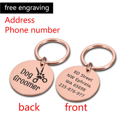 Lolojumdzīvnieku suņa ID birka Personalizēta kaķa kucēna ID birka Bezmaksas iegravēta mājdzīvnieku suņu apkakles piederumi Pielāgoti suņiem Pretpazaudēšanas vārda birkas Kulons