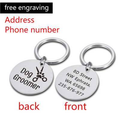 Lolojumdzīvnieku suņa ID birka Personalizēta kaķa kucēna ID birka Bezmaksas iegravēta mājdzīvnieku suņu apkakles piederumi Pielāgoti suņiem Pretpazaudēšanas vārda birkas Kulons