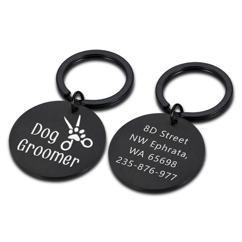 Lolojumdzīvnieku suņa ID birka Personalizēta kaķa kucēna ID birka Bezmaksas iegravēta mājdzīvnieku suņu apkakles piederumi Pielāgoti suņiem Pretpazaudēšanas vārda birkas Kulons