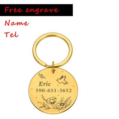 Nume personalizat Etichetă de identificare anti-pierdere Înregistrare gravată Nume Tel Pisică Cățeluș Personalizat Medalie Osoasă Pandantiv Câine Accesoriu guler pentru animale de companie