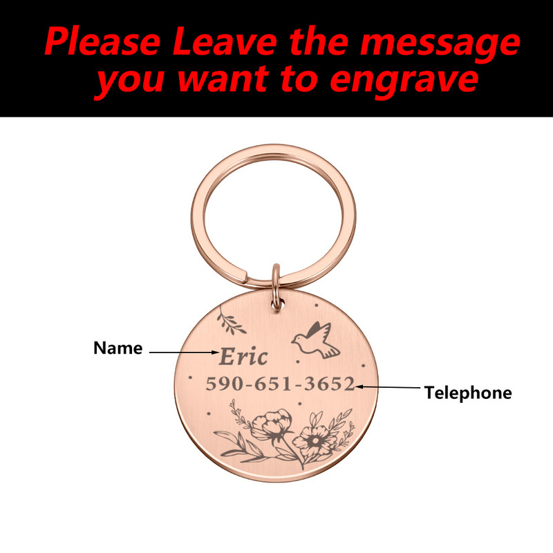 Nume personalizat Etichetă de identificare anti-pierdere Înregistrare gravată Nume Tel Pisică Cățeluș Personalizat Medalie Osoasă Pandantiv Câine Accesoriu guler pentru animale de companie