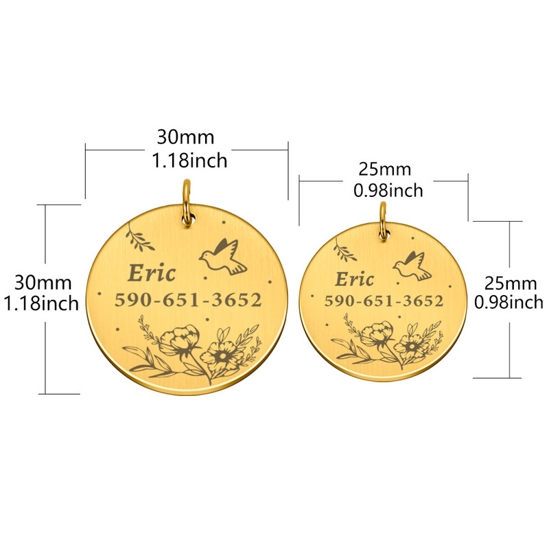 Nume personalizat Etichetă de identificare anti-pierdere Înregistrare gravată Nume Tel Pisică Cățeluș Personalizat Medalie Osoasă Pandantiv Câine Accesoriu guler pentru animale de companie