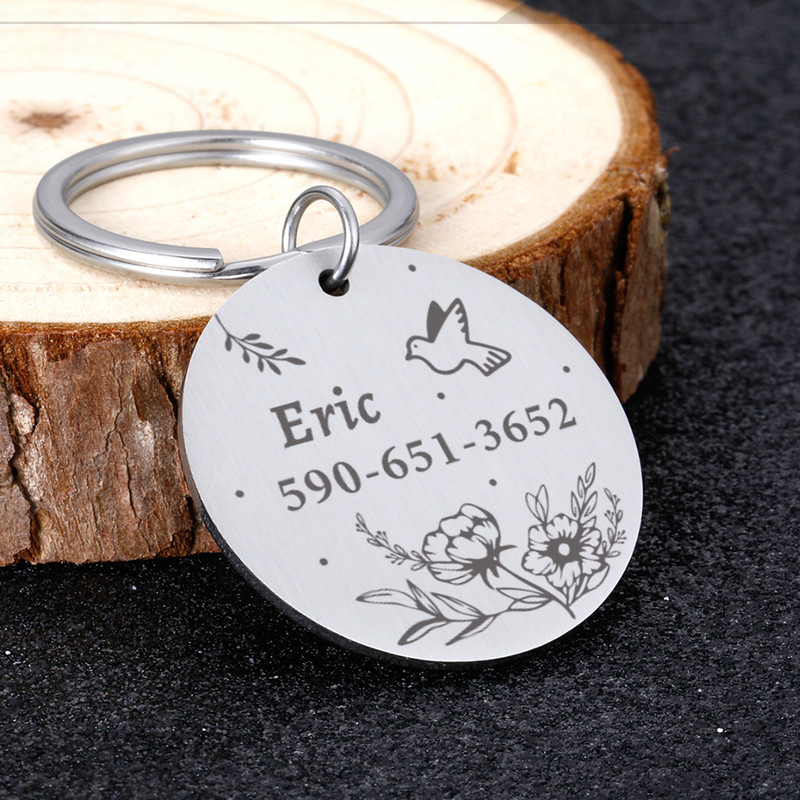 Nume personalizat Etichetă de identificare anti-pierdere Înregistrare gravată Nume Tel Pisică Cățeluș Personalizat Medalie Osoasă Pandantiv Câine Accesoriu guler pentru animale de companie