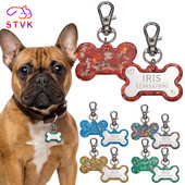 STVK 2022 Nouă etichetă de identificare pentru animale de companie Guler personalizat pentru pisici Etichetă pentru animale de companie Accesorii personalizate Colier gravat personalizat Articole de farmec cu lanț