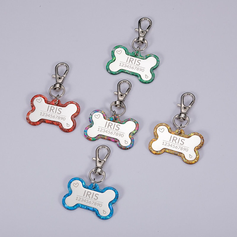 STVK 2022 Nouă etichetă de identificare pentru animale de companie Guler personalizat pentru pisici Etichetă pentru animale de companie Accesorii personalizate Colier gravat personalizat Articole de farmec cu lanț