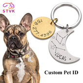 STVK isikupärastatud nimi Telefon Lemmikkasside koerad ID sildid Kvaliteetne roostevabast terasest nimesilt Kadumisevastane ripats kaelarihma tarvik