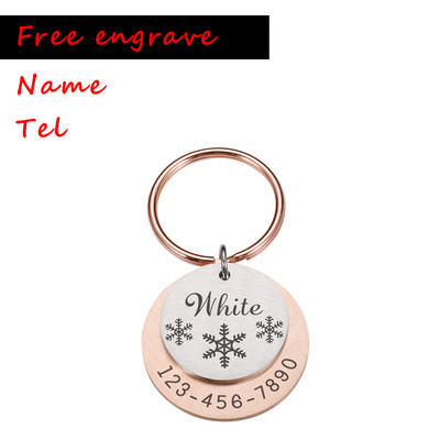 Etichetă de câine personalizată pătrată Gravare gratuită Nume Pet Tel Pet Dog Guler Anti-pierdere câine Pandantiv Accesorii pentru animale de companie pentru câini ошейник для собак