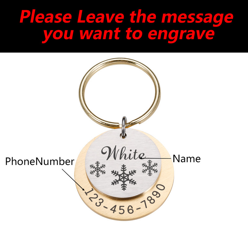 Etichetă de câine personalizată pătrată Gravare gratuită Nume Pet Tel Pet Dog Guler Anti-pierdere câine Pandantiv Accesorii pentru animale de companie pentru câini ошейник для собак