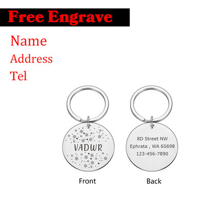 Kohandatud kaotsiminekuvastased koera ID sildid Nimi Aadress Tel Koera kaelarihma nimesilt koerale kassi tarvikud jõulud ошейник для собак