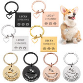 Personalizēta kaķa suņa mājdzīvnieka identifikācijas zīme pazaudēta iegravēts mājdzīvnieka ID nosaukums kaķa kucēnam, suņa kaklasiksnas birkas piekariņš atslēgu piekariņš mājdzīvnieku piederumi