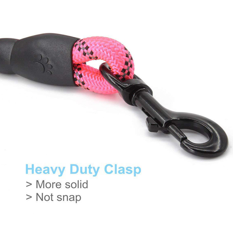 Ανακλαστικό λουρί σκύλου για μεγάλα σκυλιά Thicken Nylon Dog Leash Dropshipping Άνετη λαβή με επένδυση ανθεκτικό σχοινί έλξης για κατοικίδια