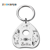 Etichete de identificare personalizate pentru animale de companie Plăcuță de identificare Etichete cu nume gravate gratuite Placă cu pandantiv anti-pierdere Personalizare Placă Ouija din metal Dropshipping