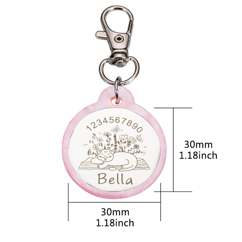 Personalizirane mačke Psi ID oznake Cvijet prilagođen za male i velike kućne ljubimce Ogrlice Dodaci Privjesak Ogrlica Lanac Ugraviran šarm