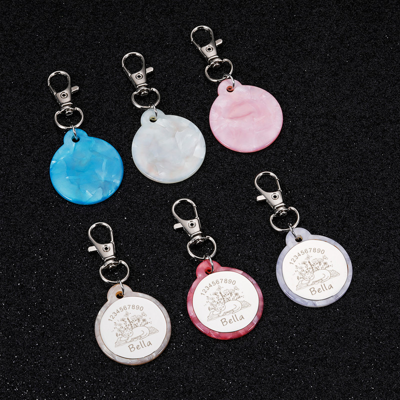 Personalizirane mačke Psi ID oznake Cvijet prilagođen za male i velike kućne ljubimce Ogrlice Dodaci Privjesak Ogrlica Lanac Ugraviran šarm