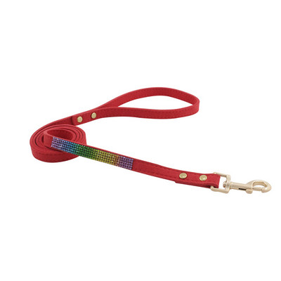 Lese de guler de câini din fibră de căprioară, cristal, lesă de câine cu strass moale, cu cataramă din aliaj de zinc, pentru câini de talie mică, pisici 120*1,5 cm