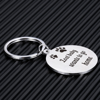 Εξατομικευμένο κολιέ πλάκας σκύλου Προσαρμοσμένη διεύθυνση για σκύλους γάτας Χαρακτική μετάλλιο μετάλλιο μενταγιόν για κατοικίδια Ετικέτα Βοήθεια για κατοικίδια Πηγαίνετε σπίτι Αξεσουάρ