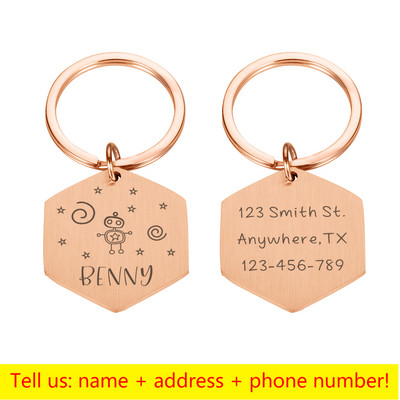 Etichetă personalizabilă pentru câine ID animal de companie Cadou de Crăciun Proprietari de cățeluși Accesorii personalizate pentru zgarda de câine DIY Informații arbitrare gravate