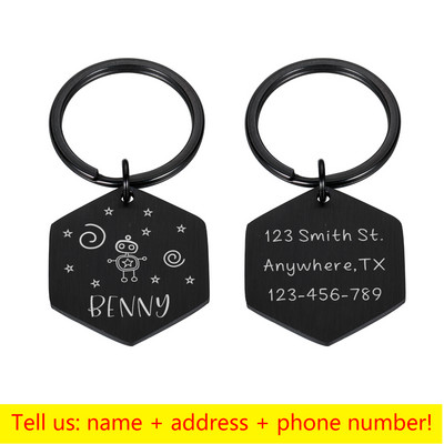 Etichetă personalizabilă pentru câine ID animal de companie Cadou de Crăciun Proprietari de cățeluși Accesorii personalizate pentru zgarda de câine DIY Informații arbitrare gravate