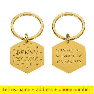 Etichetă personalizabilă pentru câine ID animal de companie Cadou de Crăciun Proprietari de cățeluși Accesorii personalizate pentru zgarda de câine DIY Informații arbitrare gravate