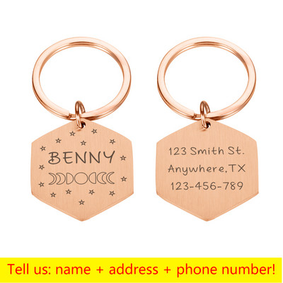 Etichetă personalizabilă pentru câine ID animal de companie Cadou de Crăciun Proprietari de cățeluși Accesorii personalizate pentru zgarda de câine DIY Informații arbitrare gravate