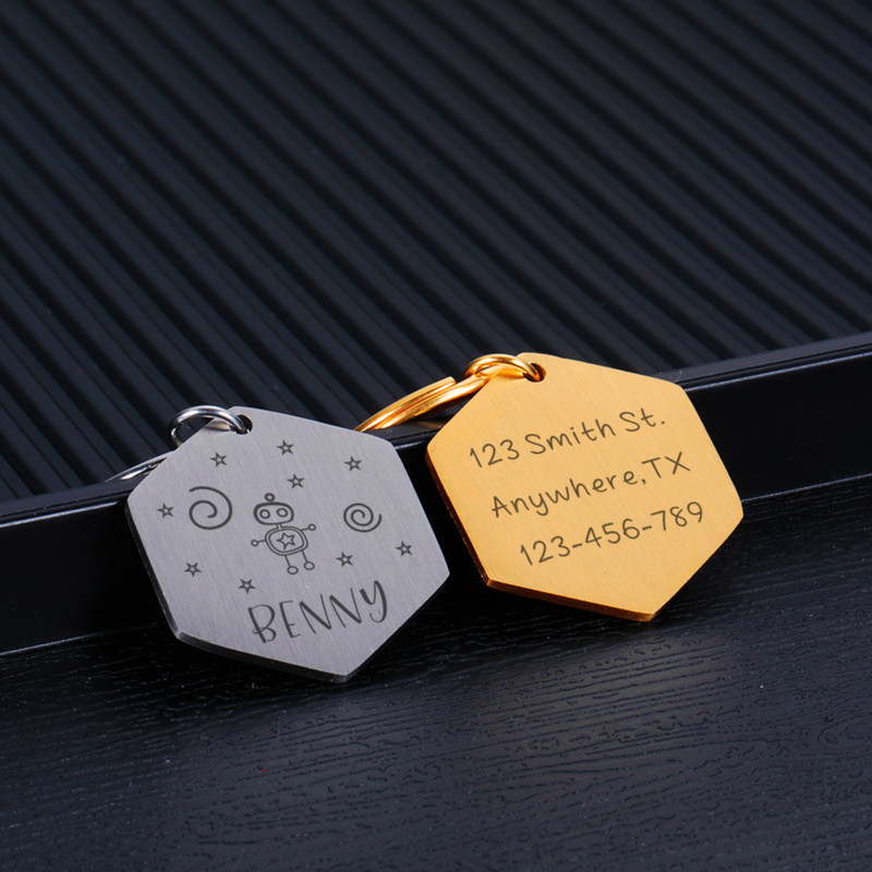 Etichetă personalizabilă pentru câine ID animal de companie Cadou de Crăciun Proprietari de cățeluși Accesorii personalizate pentru zgarda de câine DIY Informații arbitrare gravate