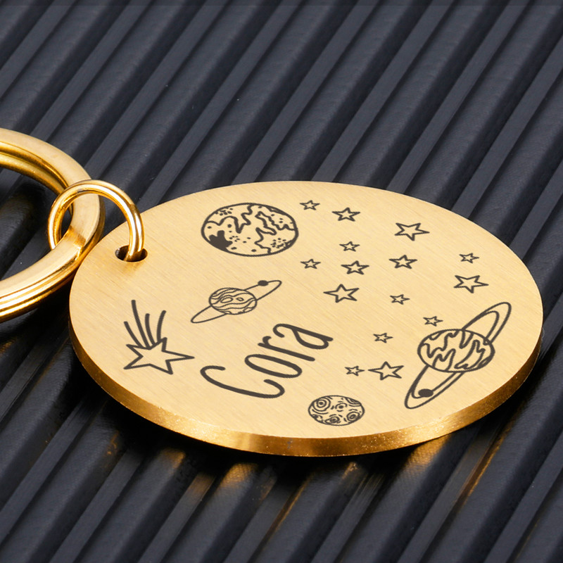 Etichetă personalizată de identificare pentru animale de companie Accesorii pentru zgarda pentru câini pentru câini Etichete cu nume anti-pierdute Colier gravat personalizat Charm pentru animale de companie