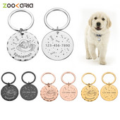 Prilagođena ID oznaka ogrlice za pse i mačke Personalizirane svemirske oznake za pse s ugraviranim imenom Ogrlica za kućne ljubimce Anti-lost Dogs Pločica s imenom Dodaci za kućne ljubimce