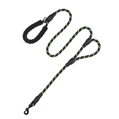 150/180 cm Nauja dviguba rankena šunų vaikščiojimo virvė Nailono šviesą atspindinti apvali virvė šunų grandinės traukimo virvė šunų pavadėliai naminių gyvūnėlių reikmenys