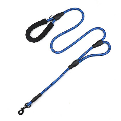 150/180 cm Nauja dviguba rankena šunų vaikščiojimo virvė Nailono šviesą atspindinti apvali virvė šunų grandinės traukimo virvė šunų pavadėliai naminių gyvūnėlių reikmenys