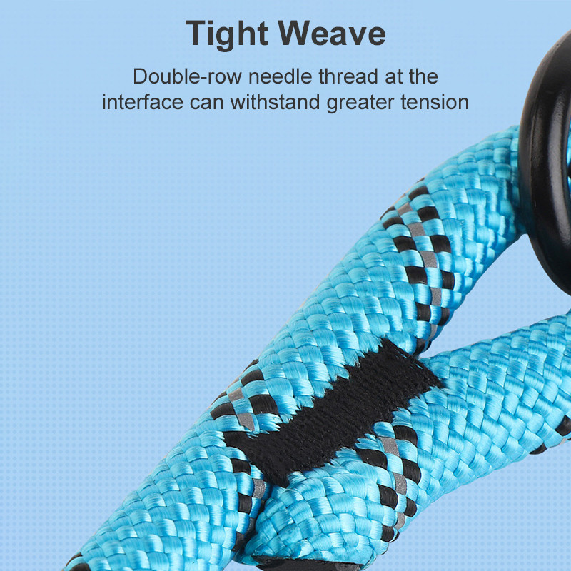 150/180 cm Nauja dviguba rankena šunų vaikščiojimo virvė Nailono šviesą atspindinti apvali virvė šunų grandinės traukimo virvė šunų pavadėliai naminių gyvūnėlių reikmenys